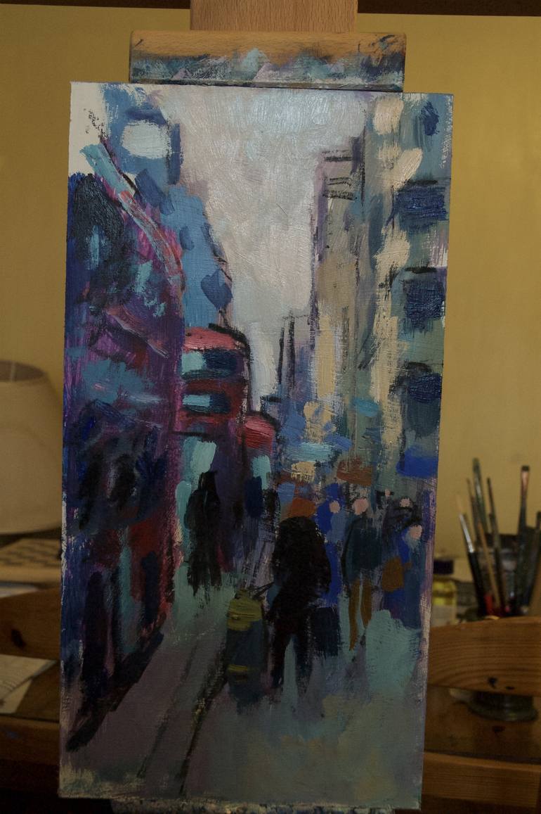 Original Impressionism Cities Painting by Andre Pallat