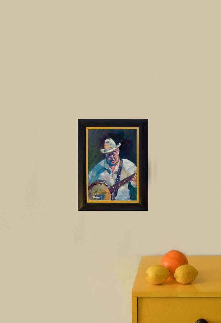 Original Impressionism Music Painting by Andre Pallat