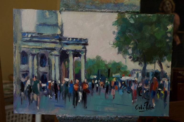 Original Impressionism Cities Painting by Andre Pallat