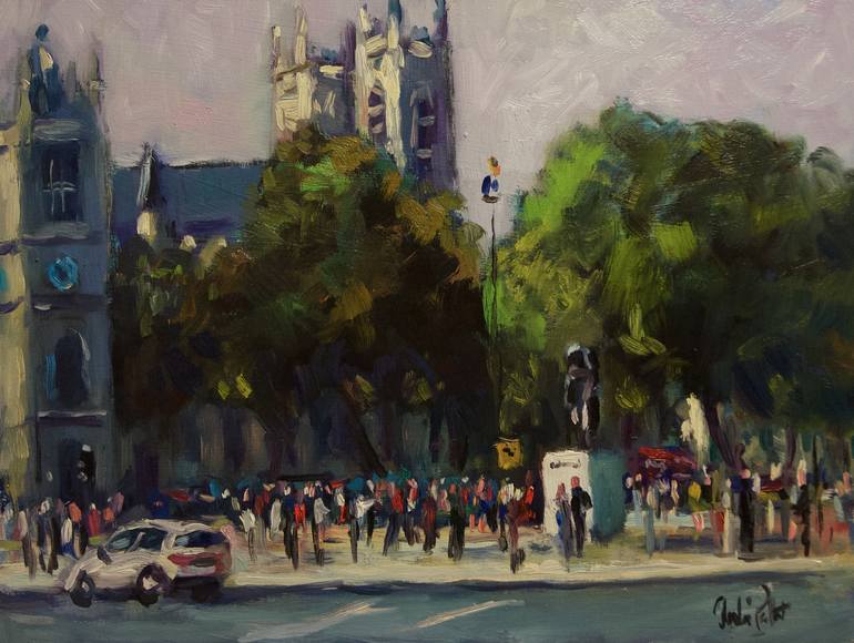 Original Impressionism Cities Painting by Andre Pallat