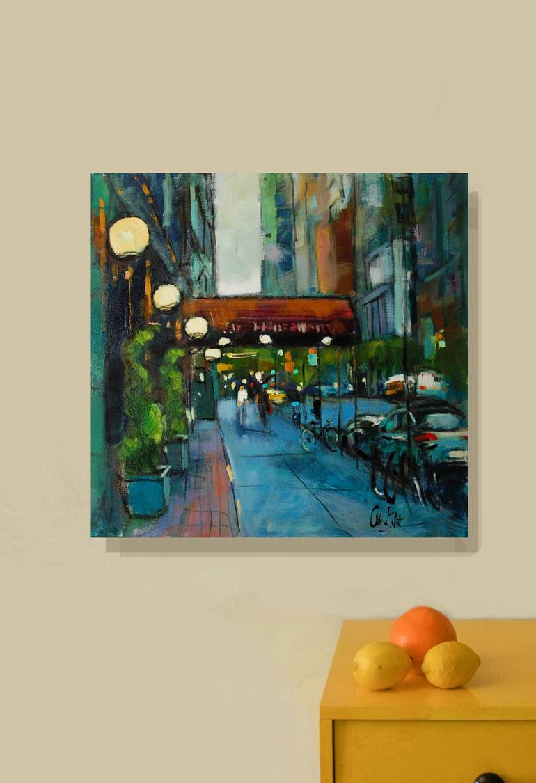 Original Impressionism Cities Painting by Andre Pallat