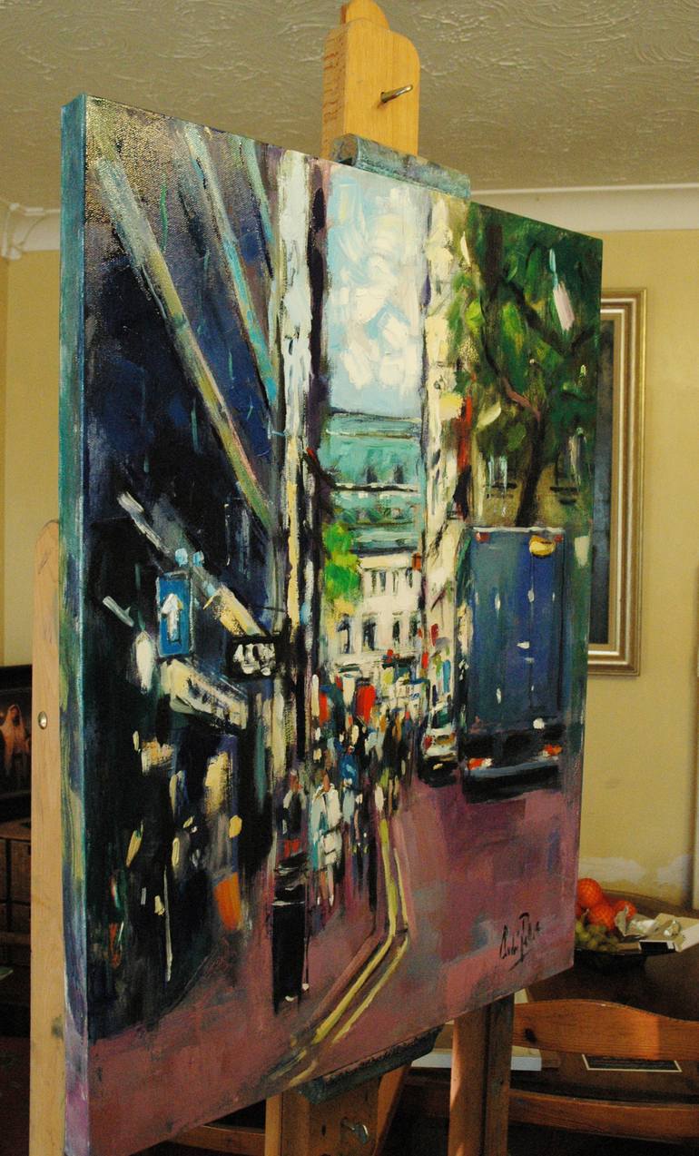 Original Impressionism Cities Painting by Andre Pallat