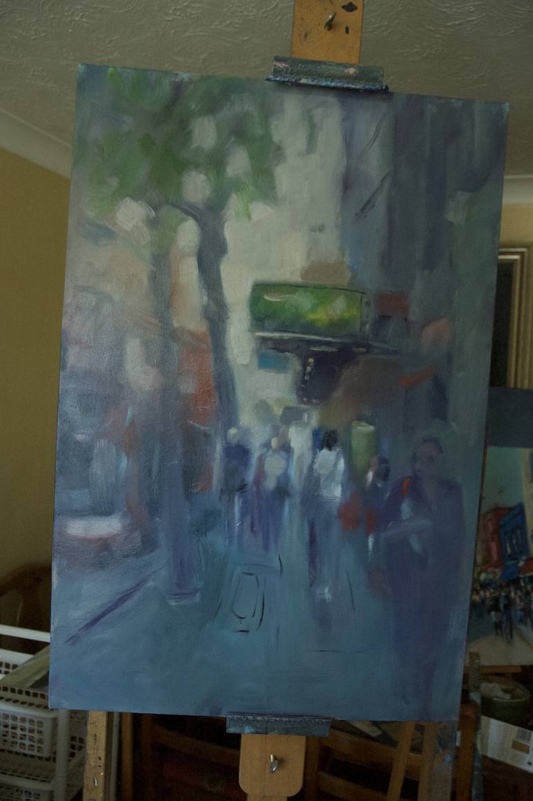 Original Impressionism Cities Painting by Andre Pallat