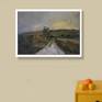 A rural scene in West Sussex. Framed in a wooden 'floater' type frame.