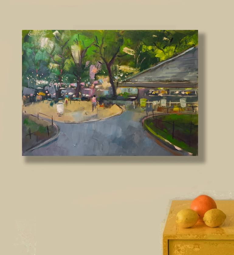 Original Impressionism Cities Painting by Andre Pallat