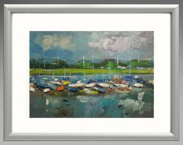 Print of Impressionism Boat Paintings by Andre Pallat