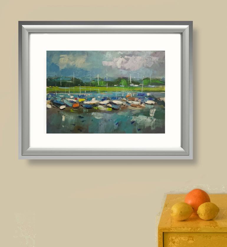 Original Boat Painting by Andre Pallat