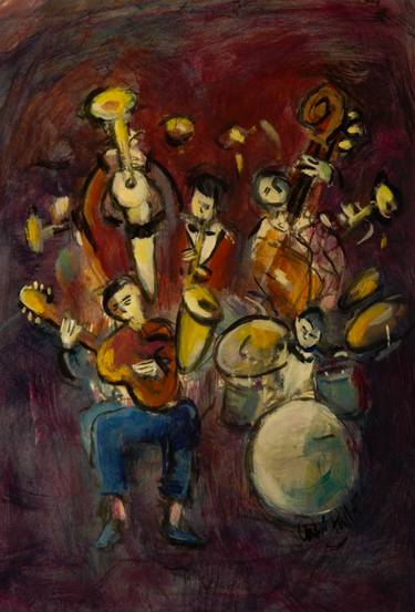 Print of Impressionism Music Paintings by Andre Pallat