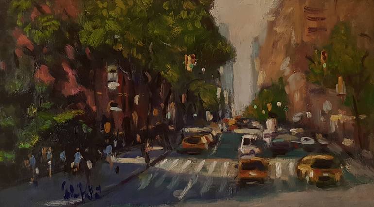 Original Impressionism Cities Painting by Andre Pallat