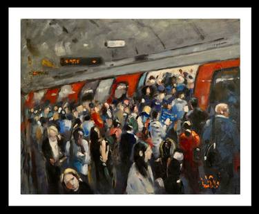 Original Impressionism Train Paintings by Andre Pallat