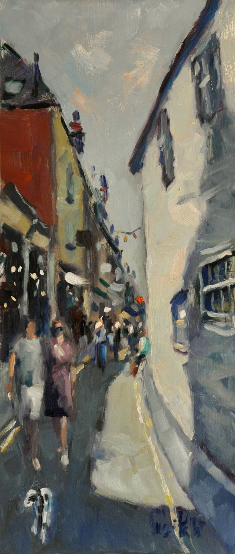 Original Impressionism Cities Painting by Andre Pallat