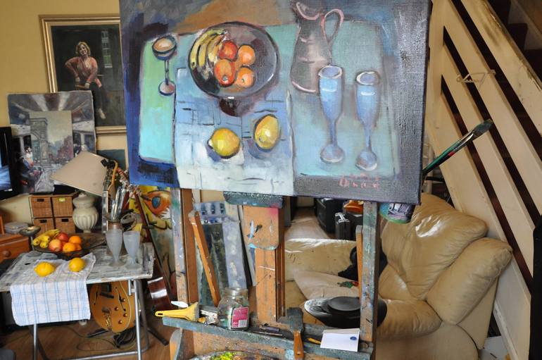 Original Cubism Still Life Painting by Andre Pallat