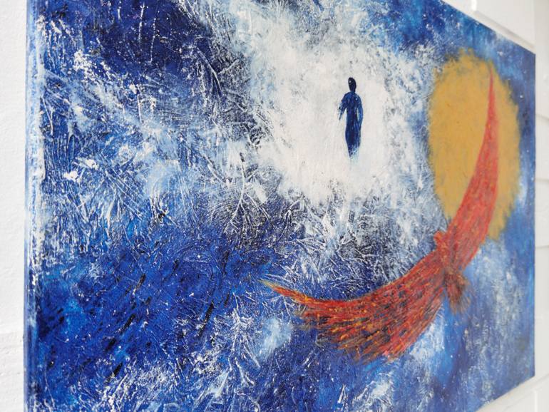 Original Abstract Outer Space Painting by Albina Timi