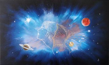 Original Contemporary Outer Space Paintings by Albina Timi