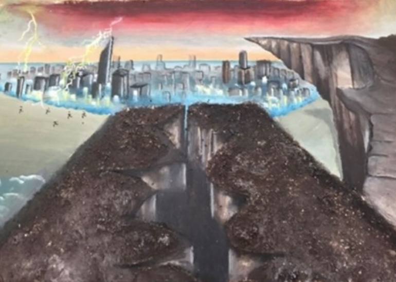 Original Symbolism Landscape Painting by Eden Aboim