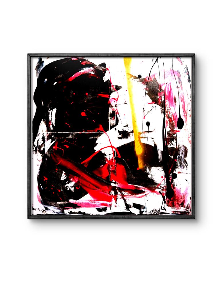 Original Abstract Expressionism Abstract Painting by Alexandru Ghindaoanu