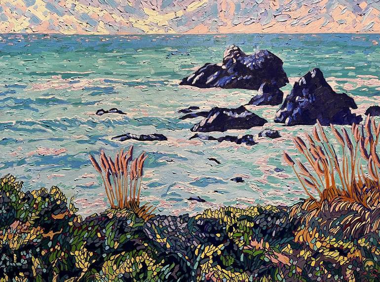 Print of Impressionism Seascape Paintings by Therese Legere