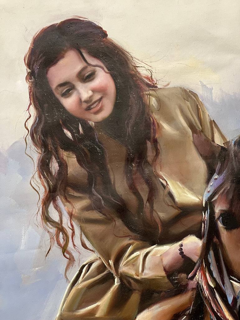 Original Realism Horse Painting by Fatemeh Mousaviyan