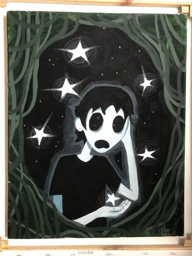 Original Abstract Expressionism Fantasy Drawings by Vera Blasina
