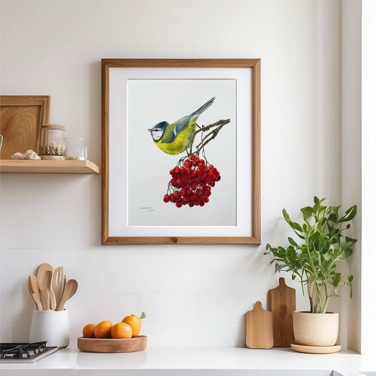 Original Art Deco Nature Painting by Viktoria Grokholska