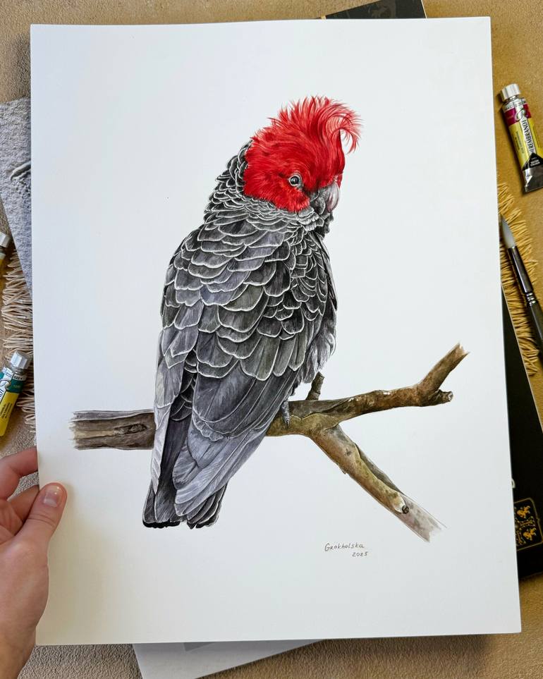 Original Art Deco Animal Painting by Viktoria Grokholska
