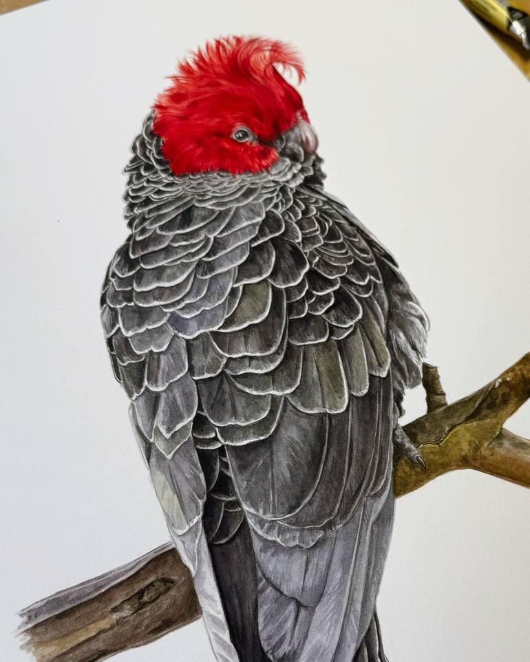 Original Art Deco Animal Painting by Viktoria Grokholska