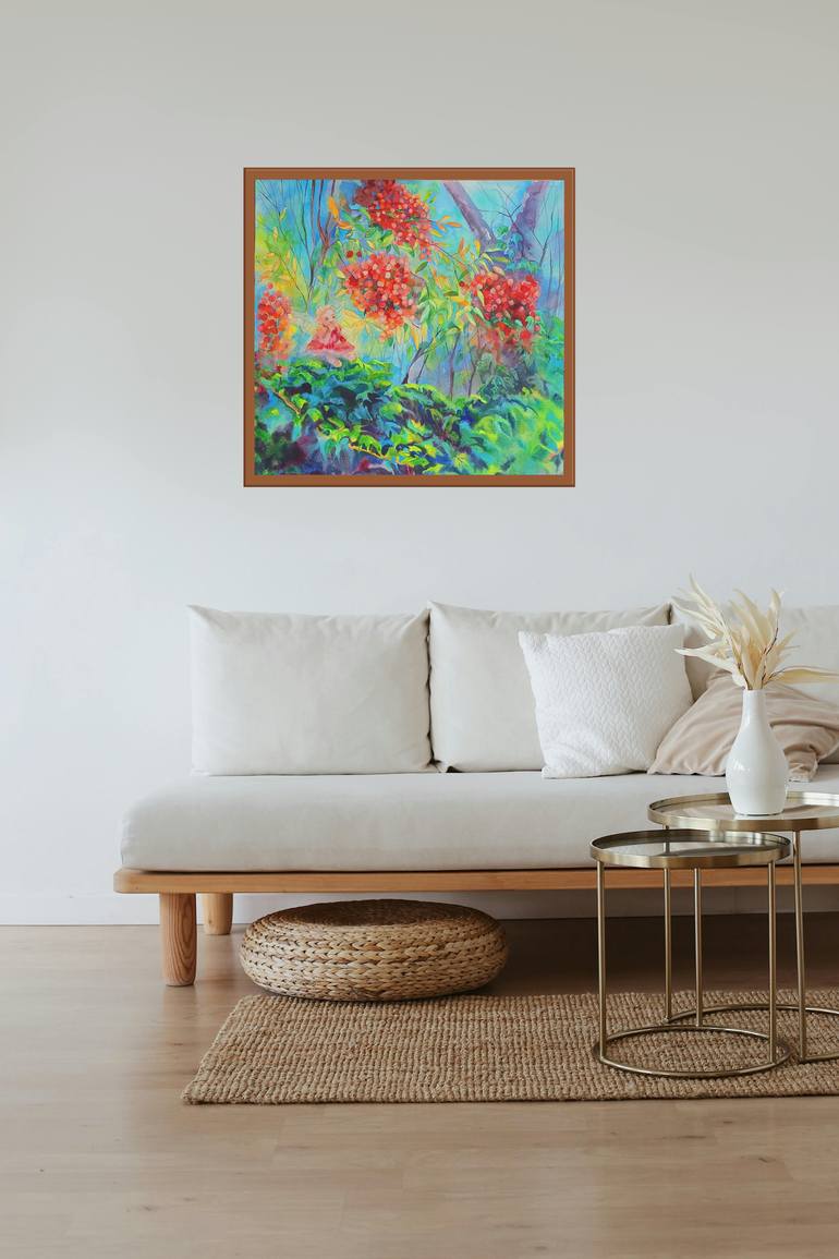 Original Art Deco Botanic Painting by Nina Druzhkova