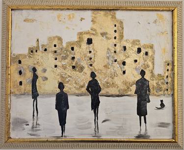 Original Abstract Architecture Paintings by Irina Myhal