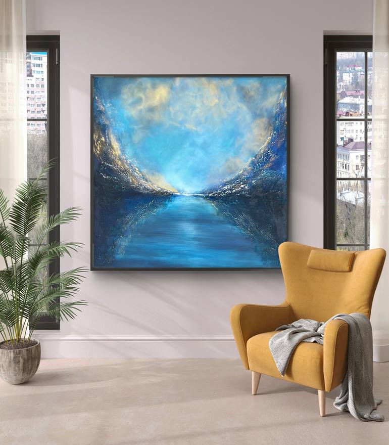 Original Abstract Expressionism Landscape Painting by Anna Moses