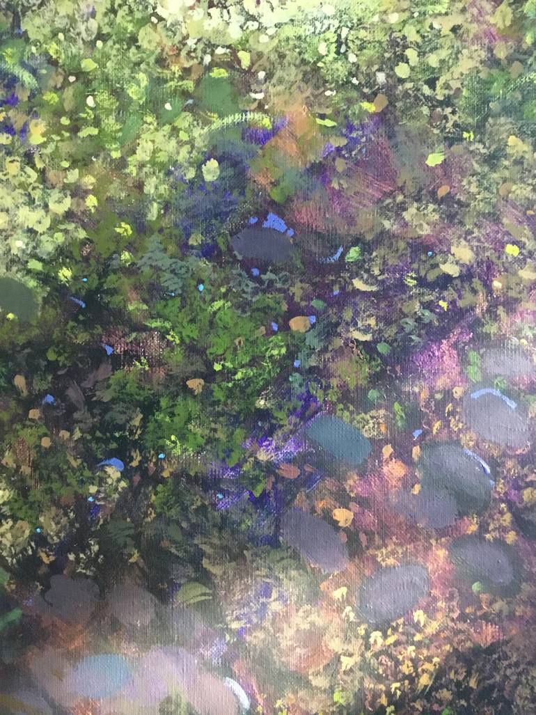Original Abstract Garden Painting by Tomasz Klimczyk