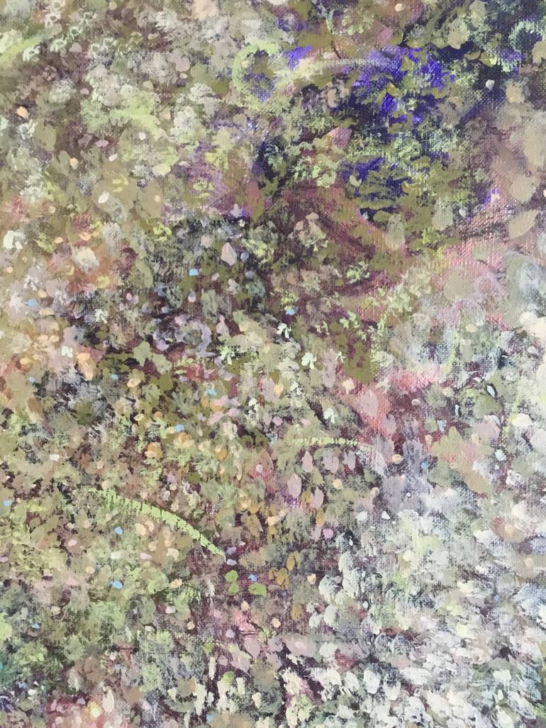 Original Abstract Garden Painting by Tomasz Klimczyk