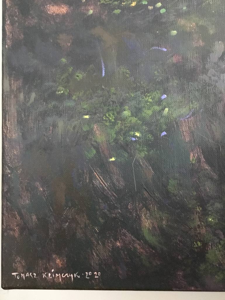 Original Abstract Garden Painting by Tomasz Klimczyk