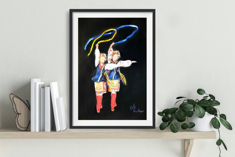 Original Art Deco Women Painting by Oksana Bochar