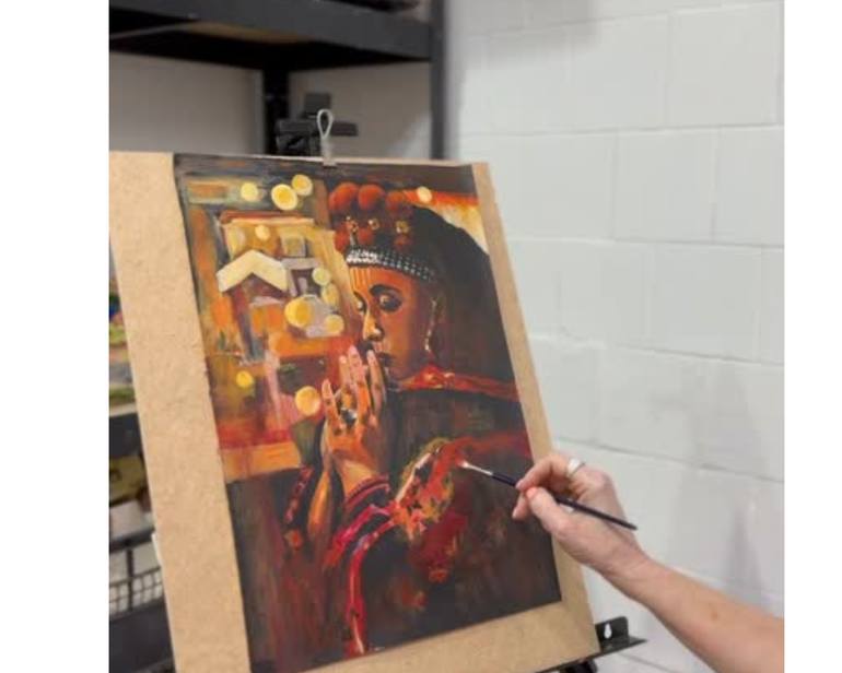 Original Conceptual Religion Painting by Oksana Bochar