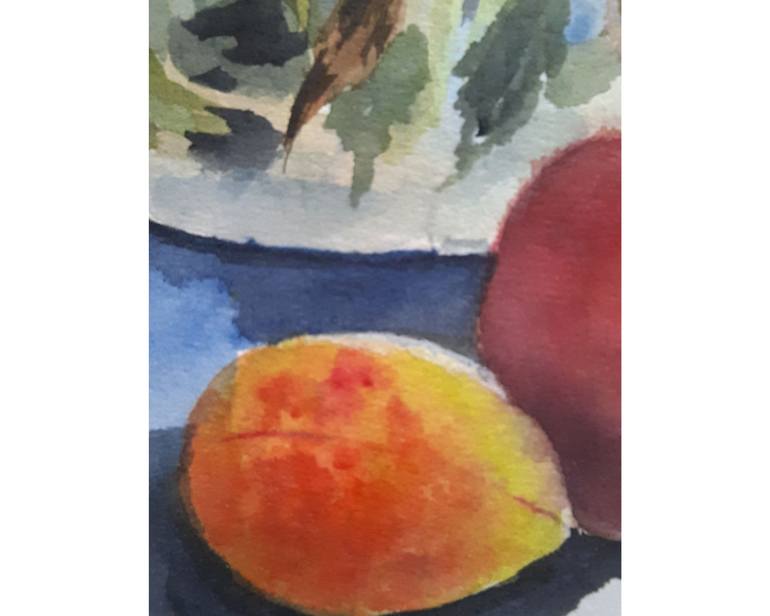 Original Art Deco Garden Painting by Oksana Bochar