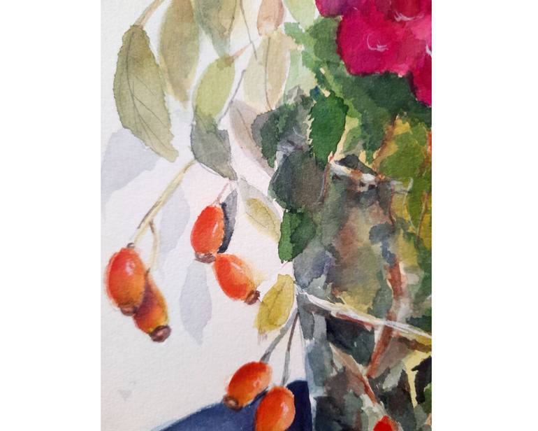 Original Art Deco Garden Painting by Oksana Bochar