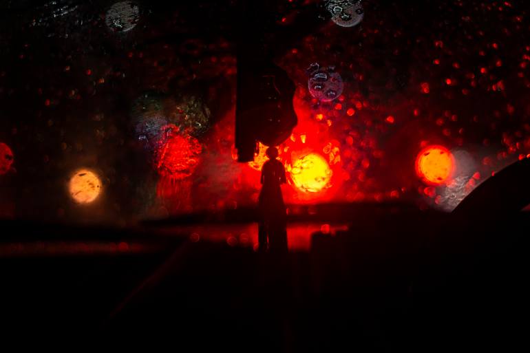Original Abstract Photography by Afzal Khan | Abstract Expressionism Art on Paper | I saw the lady that night...