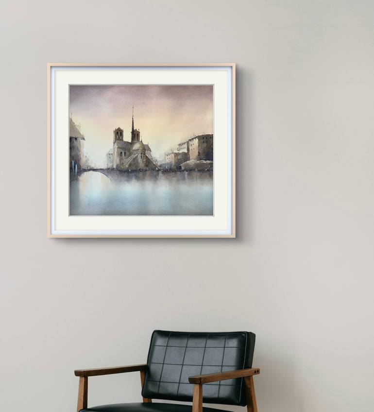 Original Contemporary Architecture Painting by Vitalii Protasov