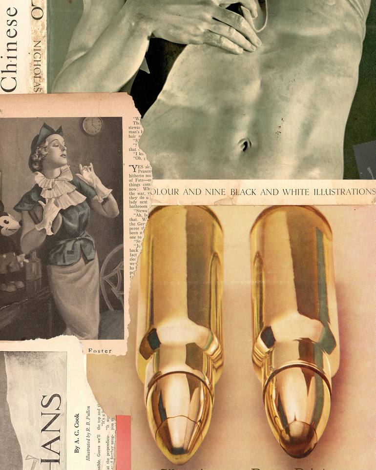 Original Conceptual Pop Culture/Celebrity Collage by Electric Beast