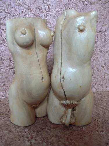 Original Realism Erotic Sculpture by Paul Wood