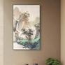 Asian art, and plant for tranquil home decor