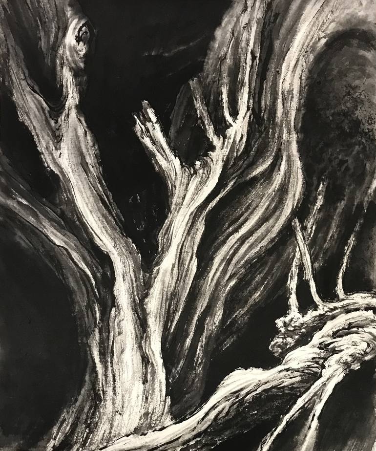 Original Modernism Nature Drawings by Yang Yang