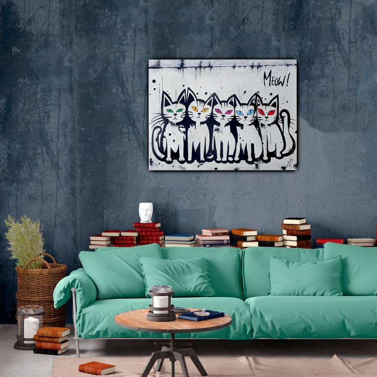 Original Abstract Expressionism Graffiti Painting by Natallia Price