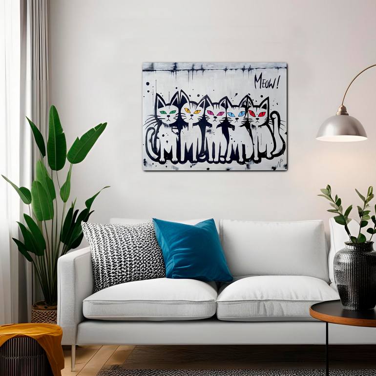 Original Abstract Expressionism Graffiti Painting by Natallia Price