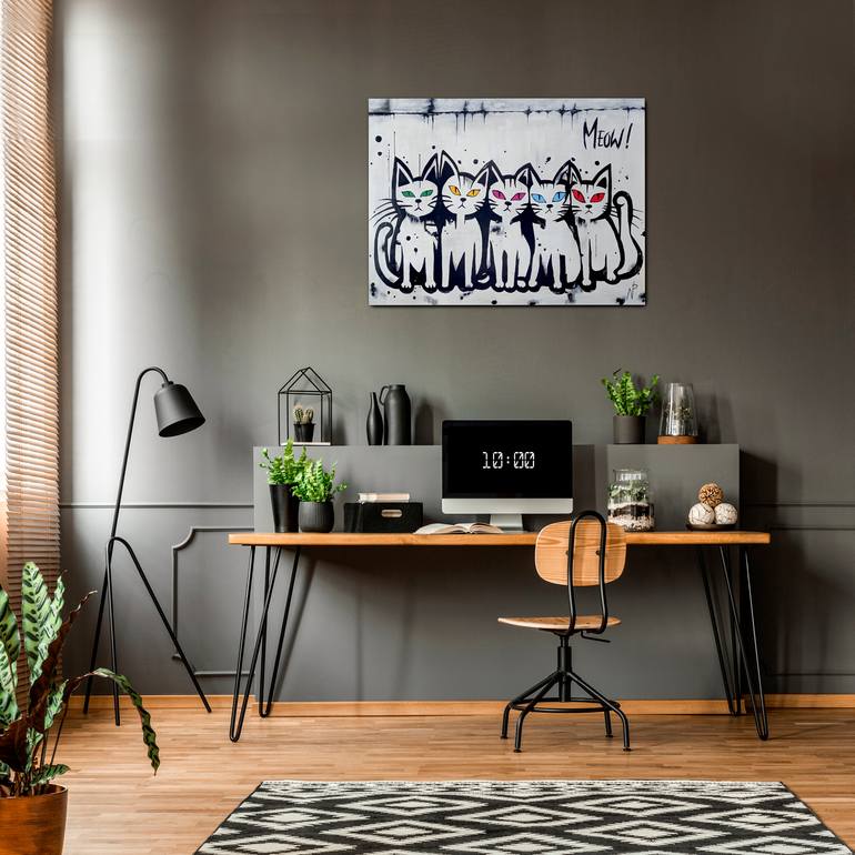 Original Abstract Expressionism Graffiti Painting by Natallia Price
