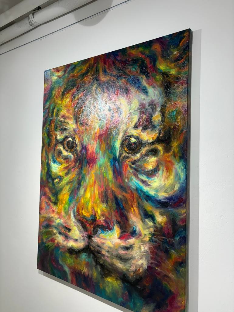 Original Abstract Expressionism Animal Painting by Heejae Kim