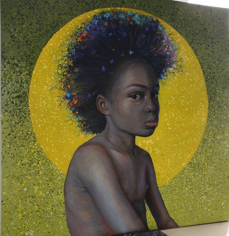 Original Figurative Women Painting by Madu Chimezie