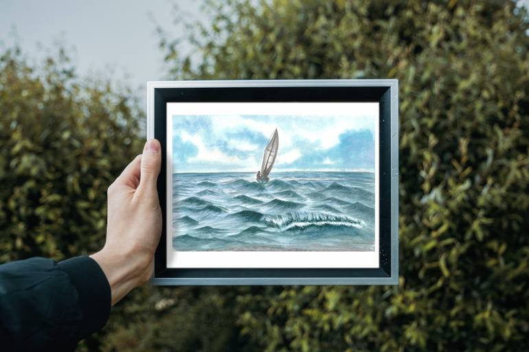 Original Contemporary Water Painting by Thanchita Pankong