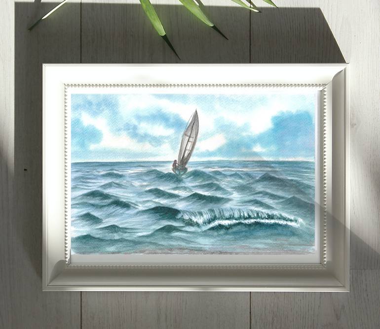 Original Contemporary Water Painting by Thanchita Pankong