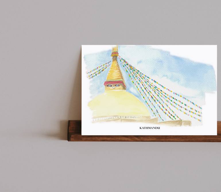 Original Realism Religion Painting by Thanchita Pankong